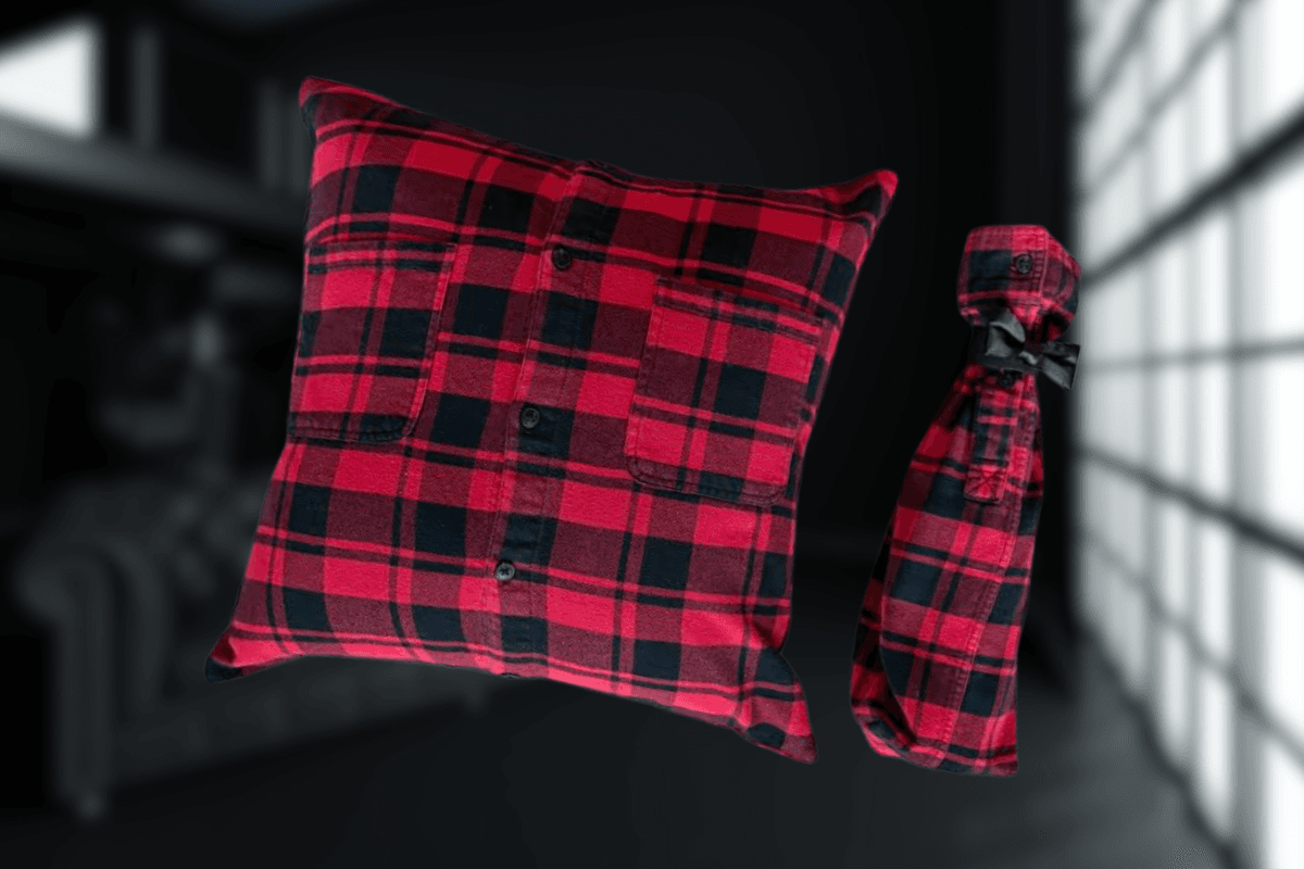 Transforme ta chemise en housse à coussin et en sacs pour bouteilles de vin